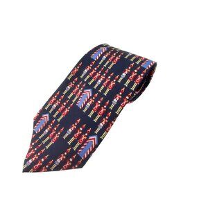Vintage Alynn Silk Wooden Soldiers Christmas Tie Red Holiday Festive Necktie USA